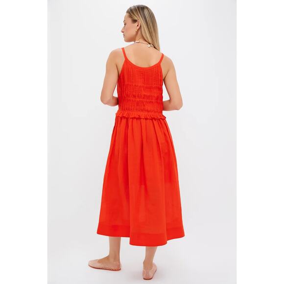 SEA NEW YORK Chili Zora Solid Tank Button Down Dress Size L NWT Retail $295 - Picture 4 of 7